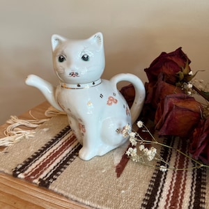 vintage cat ティーポット 猫 enesco 置物 陶器 vintage cat ティーポット 猫 enesco 置物 陶器 vintage cat