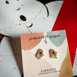 Who you gonna call? Ghostbusters Slimer stud earrings