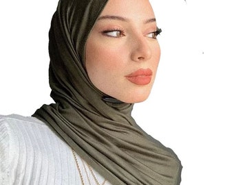 Premium kwaliteit Jersey sjaal, Hijab Jersey sjaal, Premium kwaliteit tulband hoofddoek, neksjaal, sjaal Jersey sjaal 67 * 24 inch