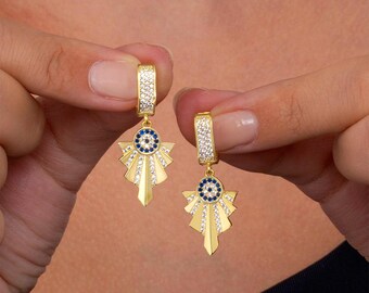 Orecchini sole in argento oro - Italia