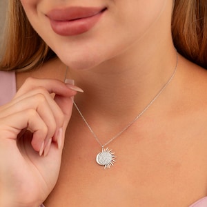 925 Sterling Silver Sun and Moon Necklace – Celestial Jewelry for Women, Cosmic Minimalist Gift, Handmade Symbolic Pendant for Her