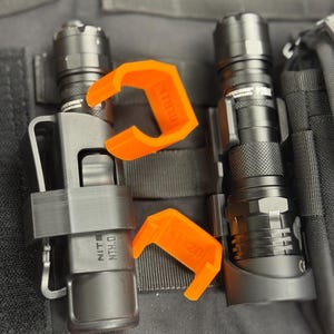 Nitecore Rigid Flashlight Holster NTH20 Custom Made Securing Clip Addon - Police Duty Patrol Gear