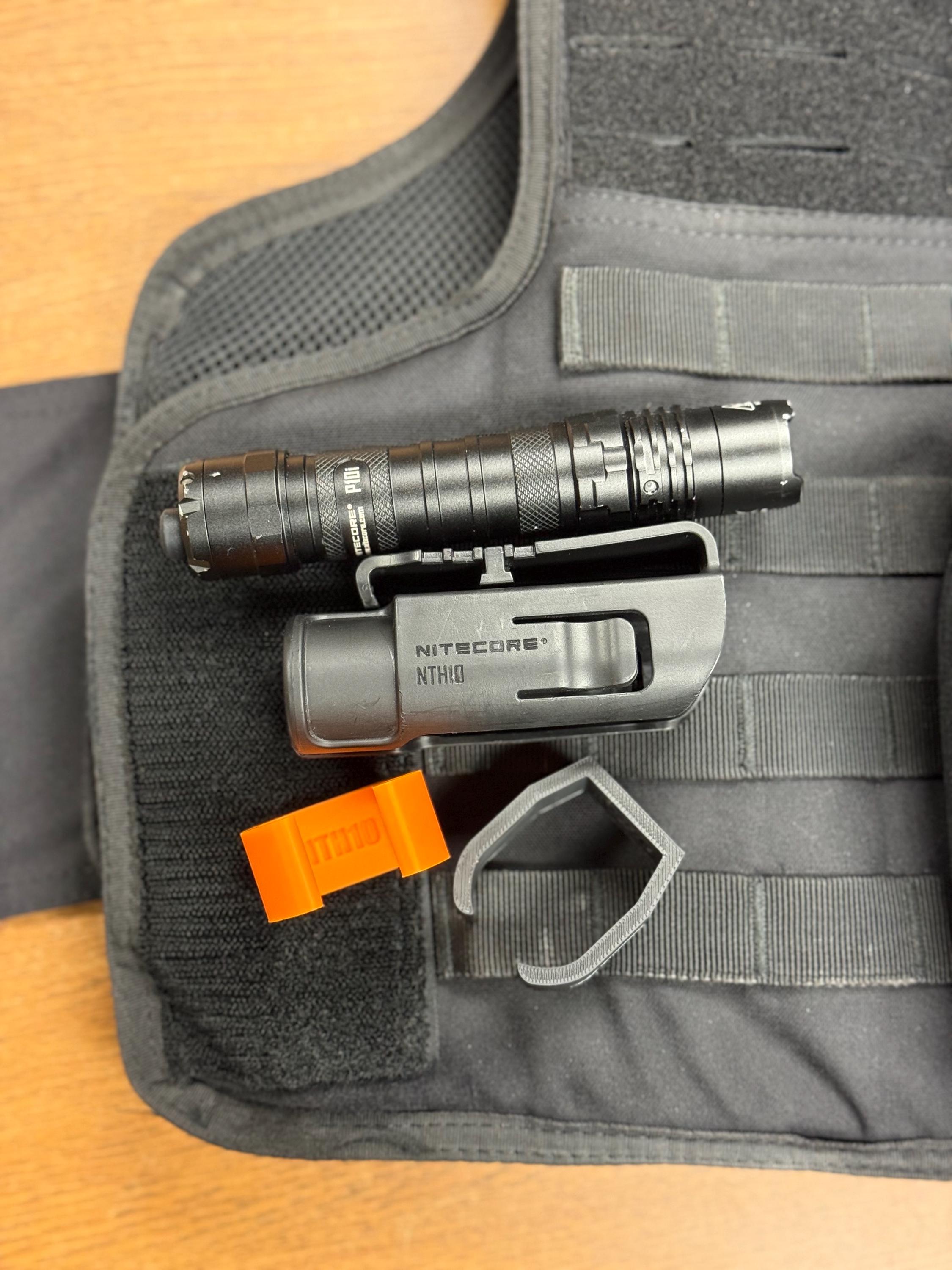 Nitecore Rigid Flashlight Holster NTH20 Custom Made Securing Clip