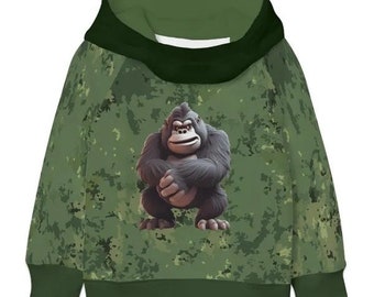 Cooler Hoodie für Kinder aus Sweat Gorilla in  den Größen 74/80 bis 170/176 erhältlich