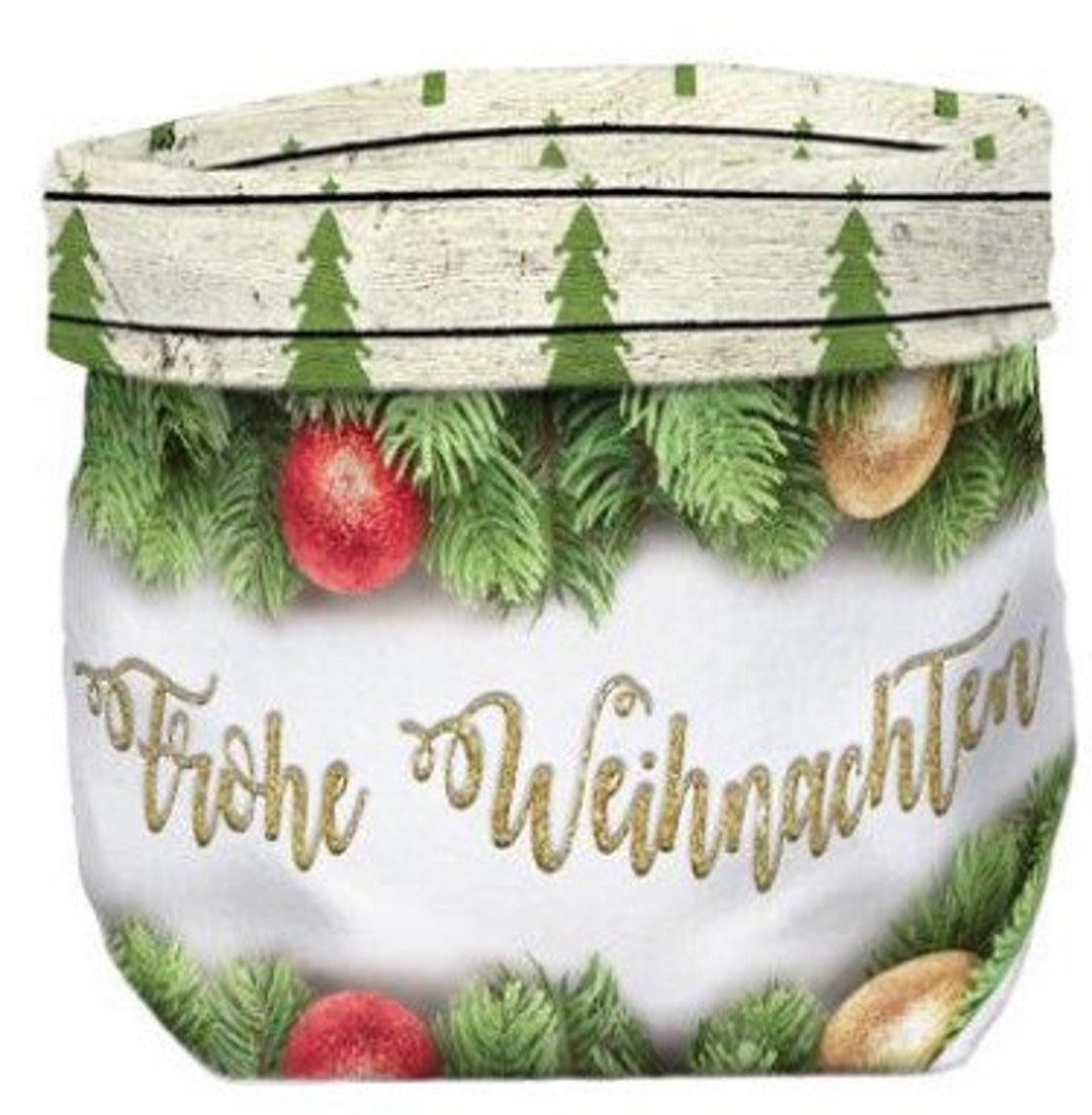 Sustainable Christmas Bread Basket Made From Organic Cotton Etsy