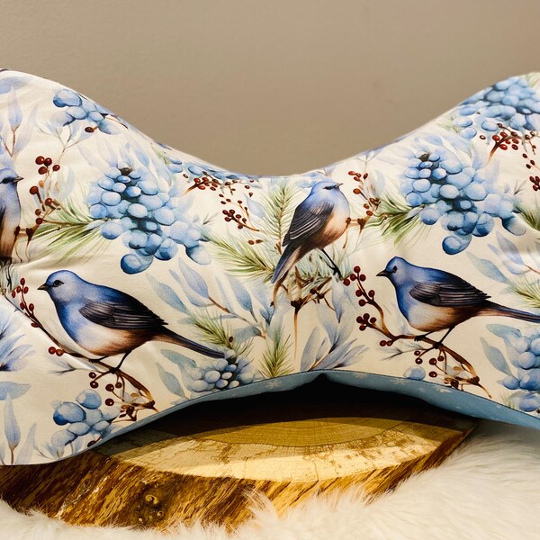 Zauberhafter Leseknochen aus 100% Biobaumwolle Geschenkidee Vogel Geschenk Valentinstag Frauentag