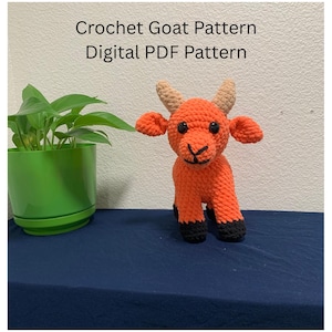 Brady the Goat Crochet Pattern - Crochet Amigurumi Pattern - Crochet Goat Pattern - Amigurumi Instructions