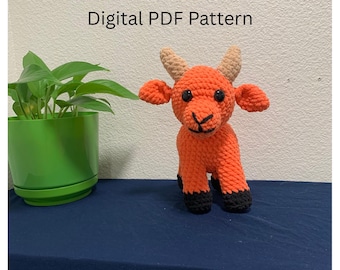 Brady the Goat-haakpatroon - gehaakt amigurumipatroon - gehaakt geitpatroon - amigurumi-instructies