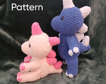 Schema per realizzare un dinosauro all'uncinetto 2 in 1 - Schema Amigurumi - Schema per realizzare un peluche di dinosauro all'uncinetto