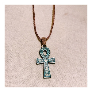 Key of Life Ankh Necklace Egypt Egyptian Cross Necklace Bronze