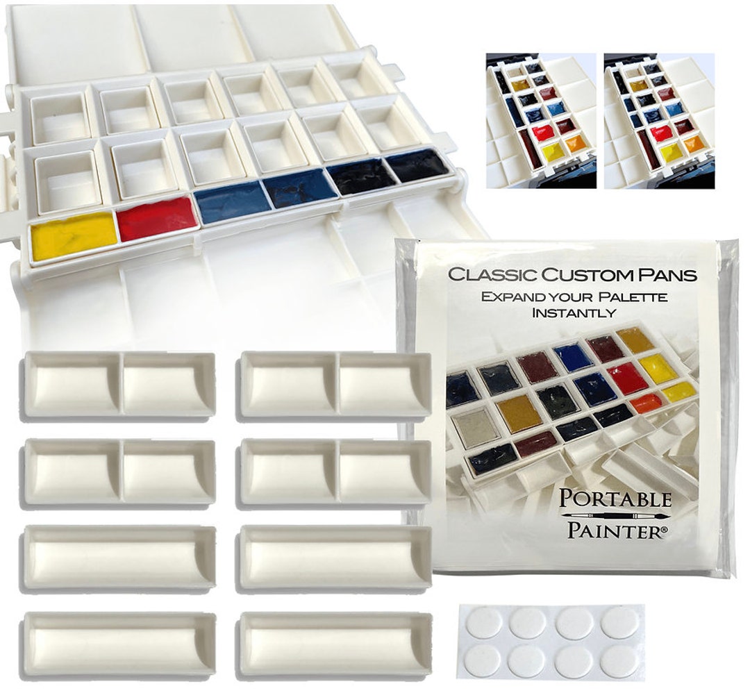 Expansion Pans 8 and Adhesive Disks for Classic Watercolor Palette