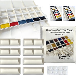 Expansion Pans (8) and Adhesive Disks for Classic Watercolor Palette