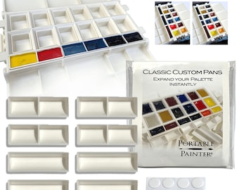 Expansion Pans 8 and Adhesive Disks for Classic Watercolor Palette 