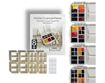 Expansion Pans (8) and Adhesive Disks for Micro Watercolor Palette