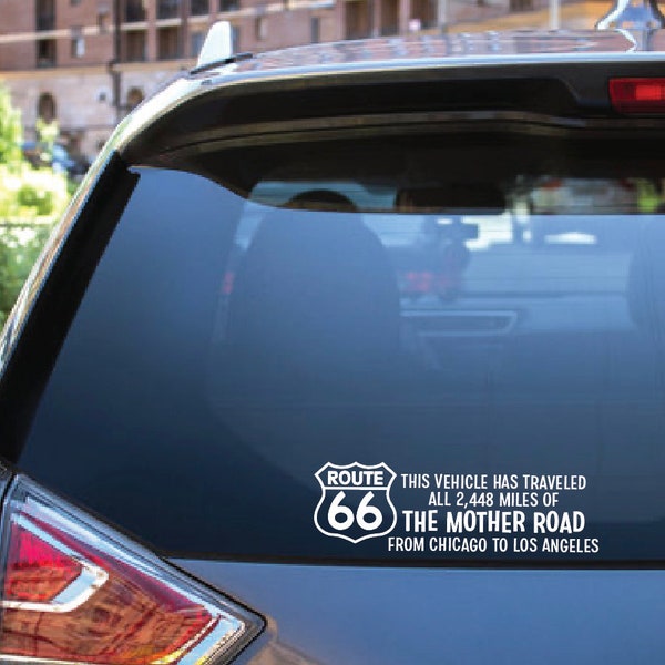 Route 66 Mother Road Travel Vinyl Decal