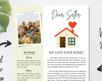 Home Offer Letter Template, Editable Letter To Seller Template, Home Buyer Offer Letter, Printable Real Estate Offer Letter Template. TDS-12