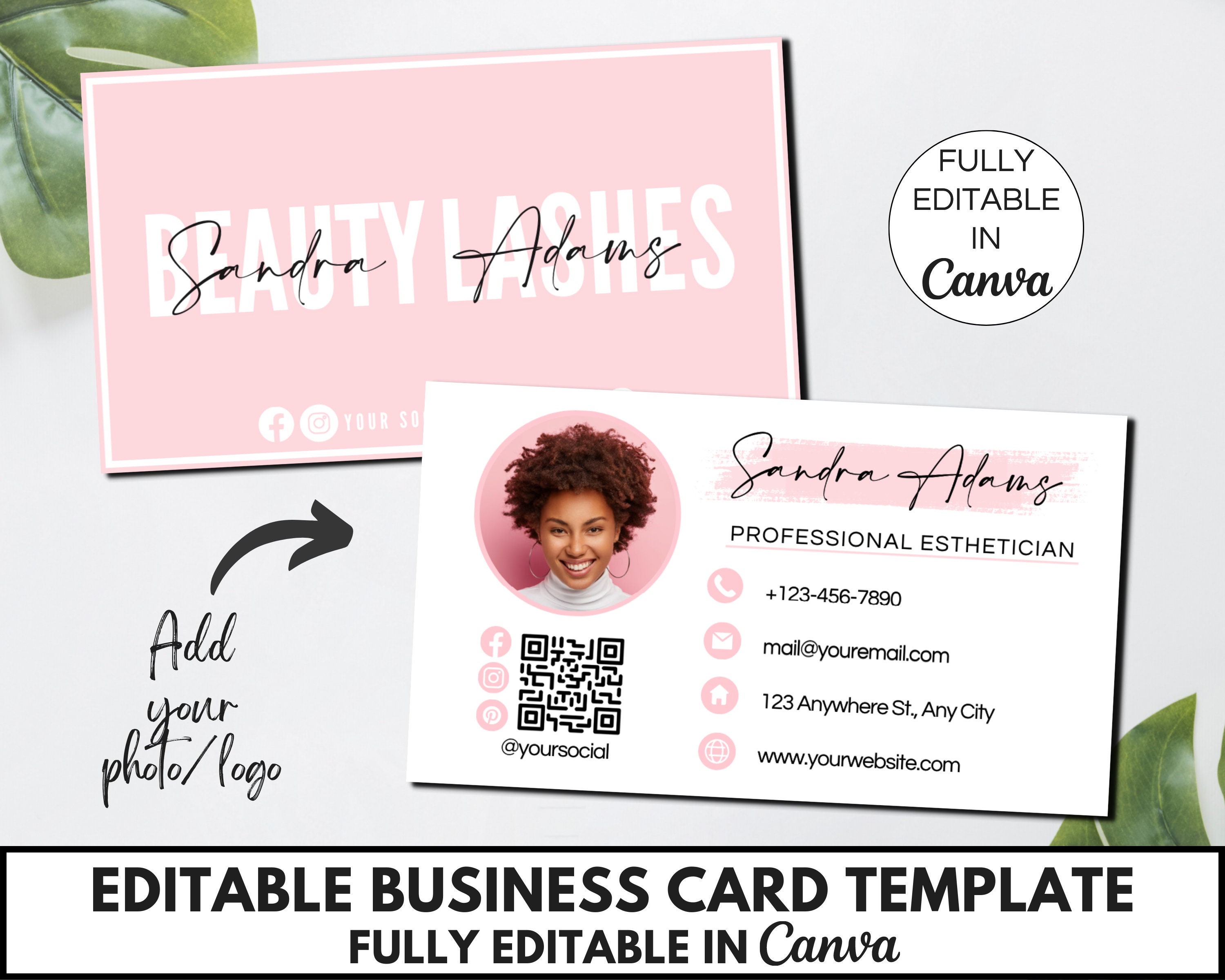 Esthetician Business Cards Designs