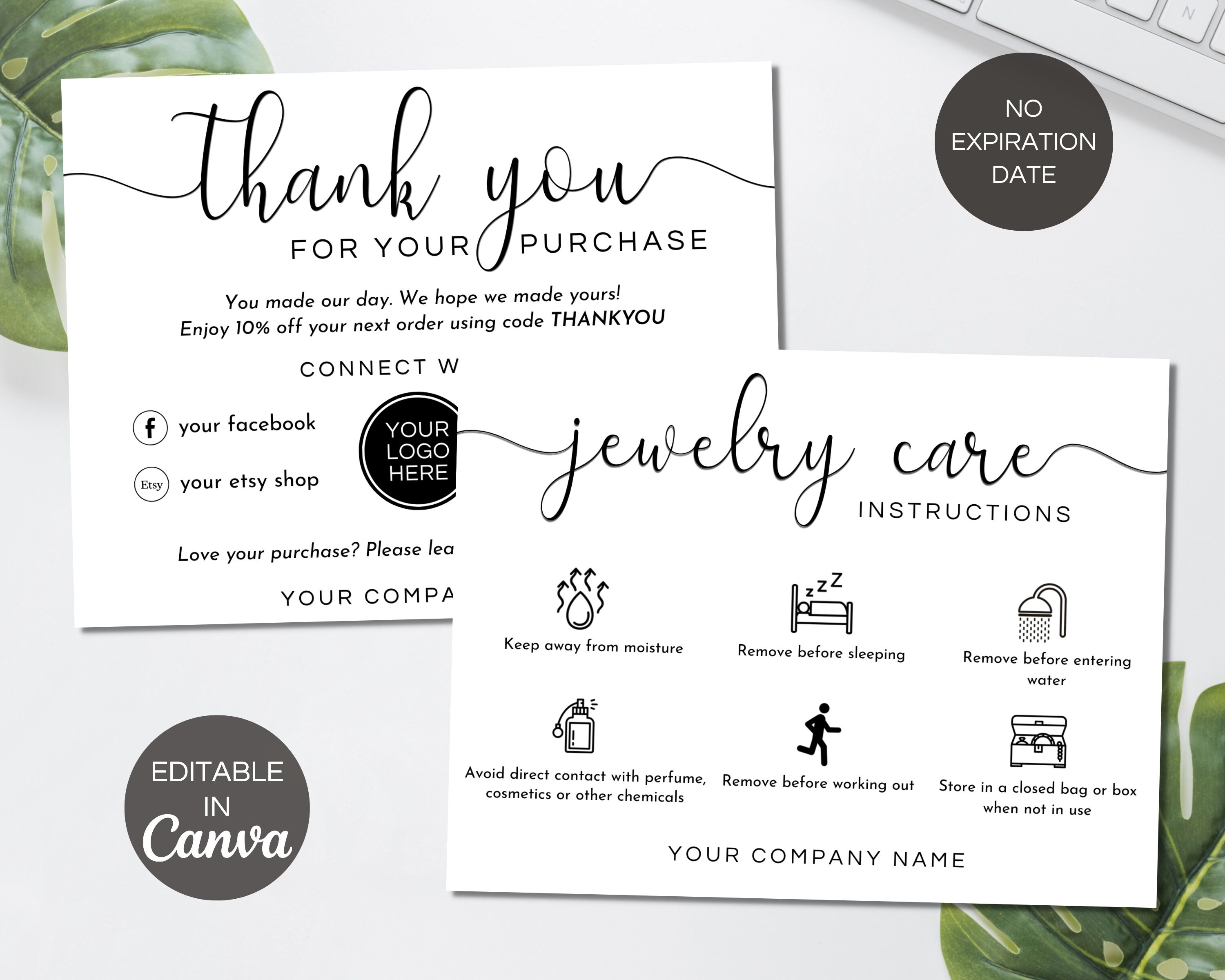 Jewelry Care Cards - Nunn Design