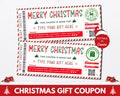 Editable Christmas Gift Coupon Template, Printable Christmas Gift Certificate, Christmas Gift Card, Personalized Christmas Gift Idea. TDS-13