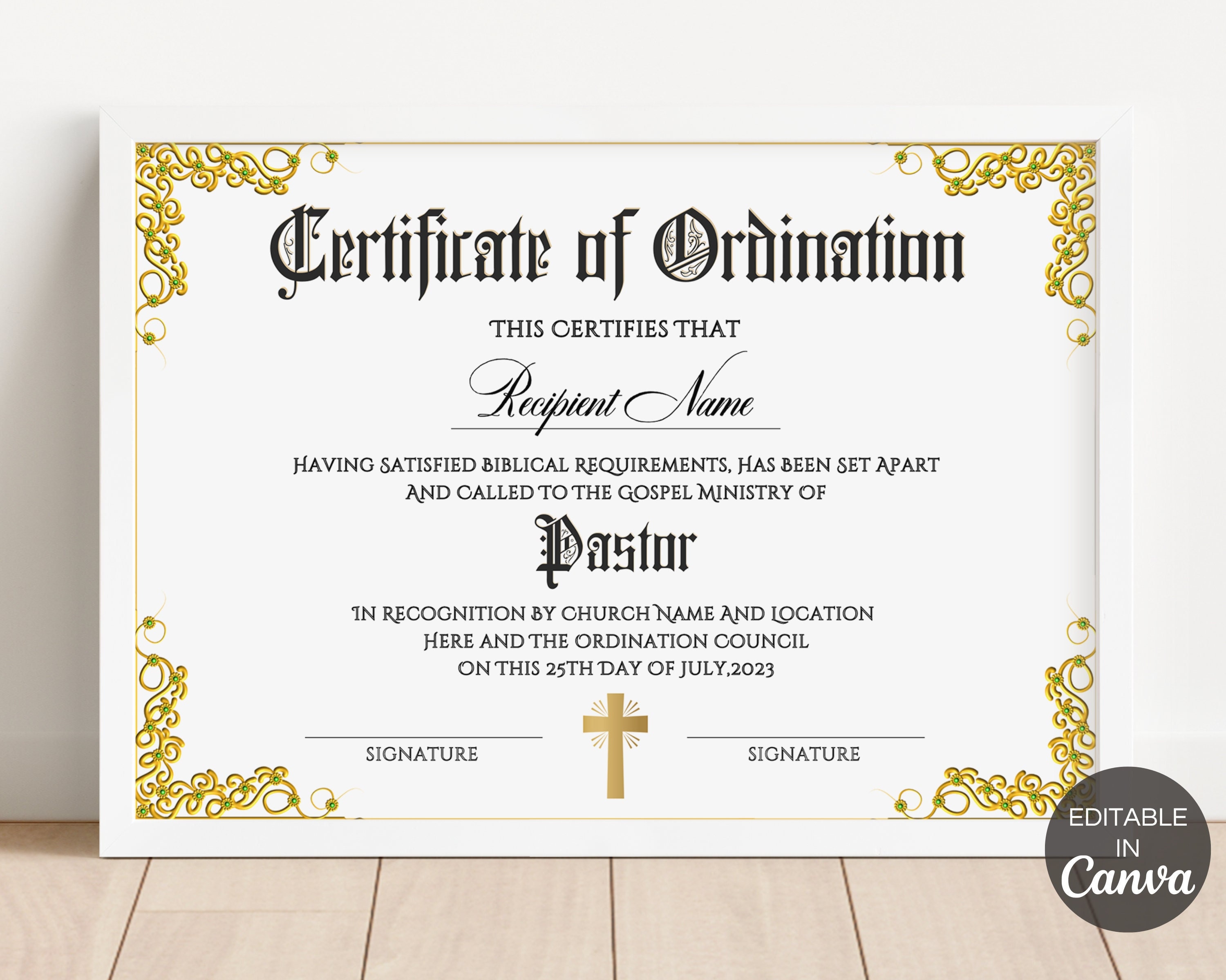 Ordained minister