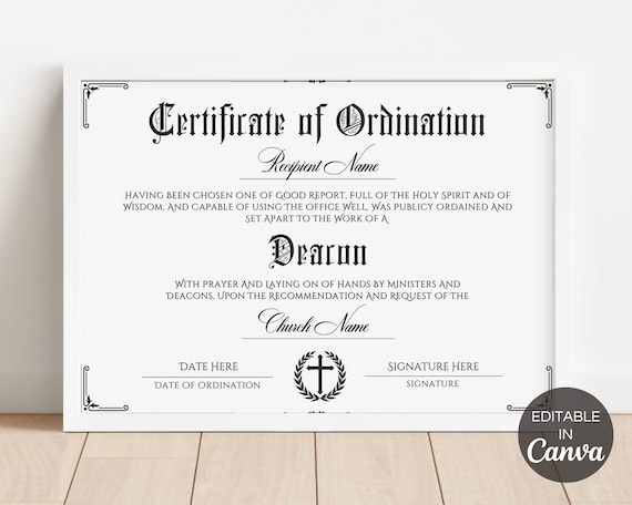 Deacon Ordination Certificate Template Printable Certificate Etsy deacon-ordination-certificate-template-printable-certificate-etsy