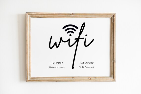 Segno WiFi Con Password - Lavagnetta Decorativa Per Casa O Ufficio | Centrotavola Moderno - Foto 2