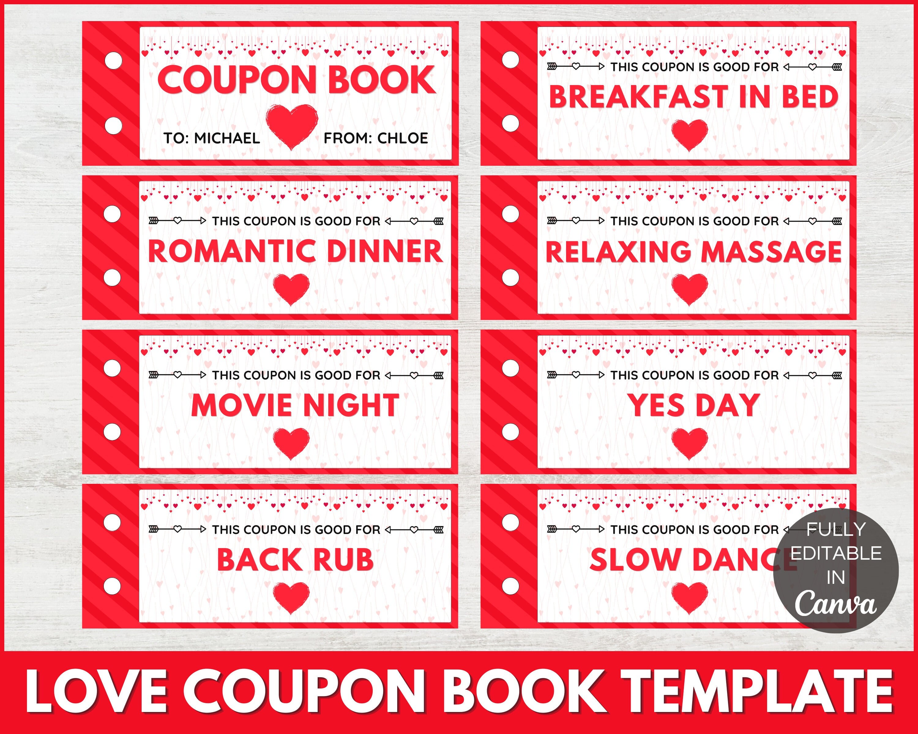 Love Coupons For Him Template