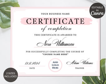 Editable Beauty Certificate of Completion Makeup Template, Certificate ...