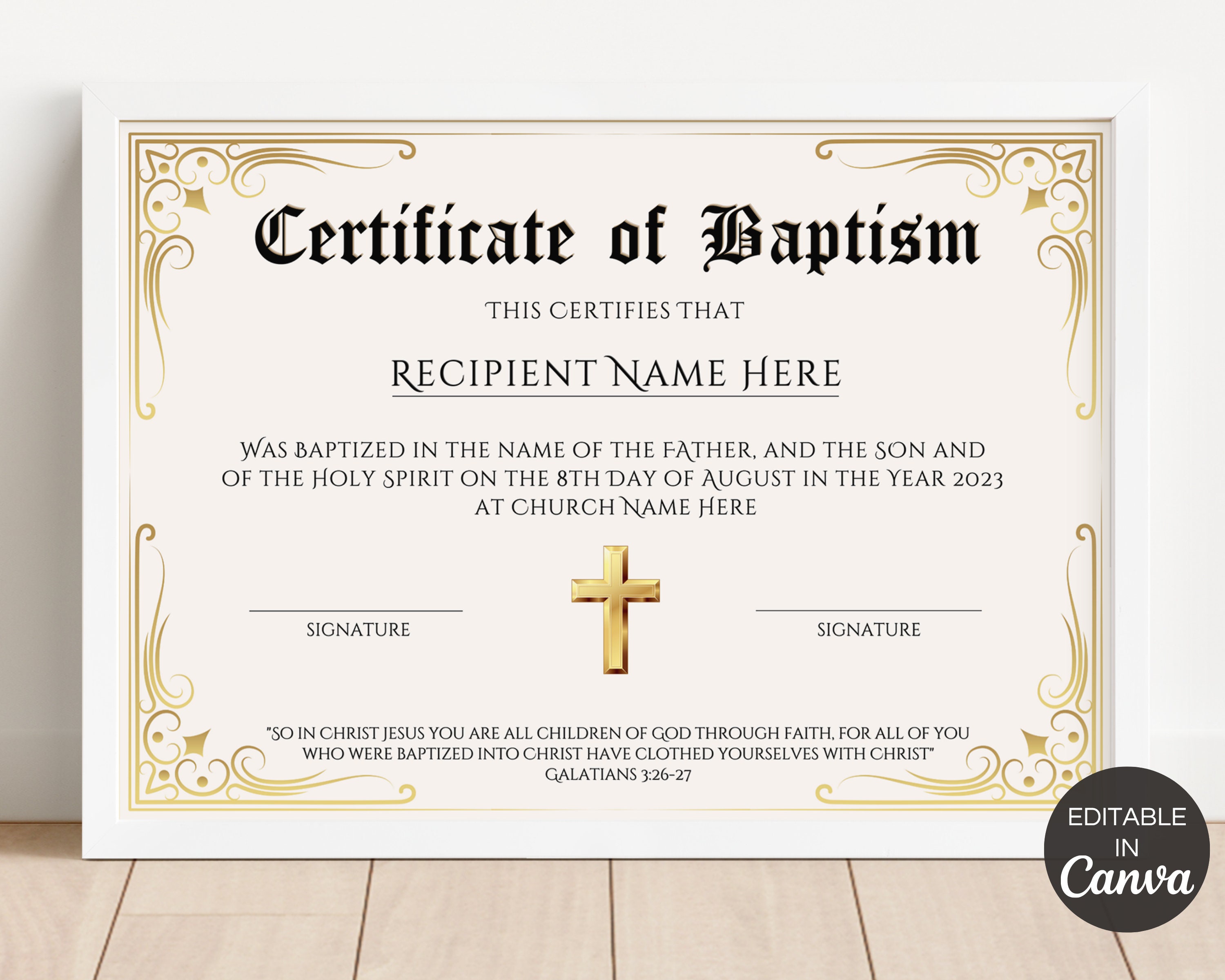 Downloadable Baptism Certificate Prntbl concejomunicipaldechinu gov co