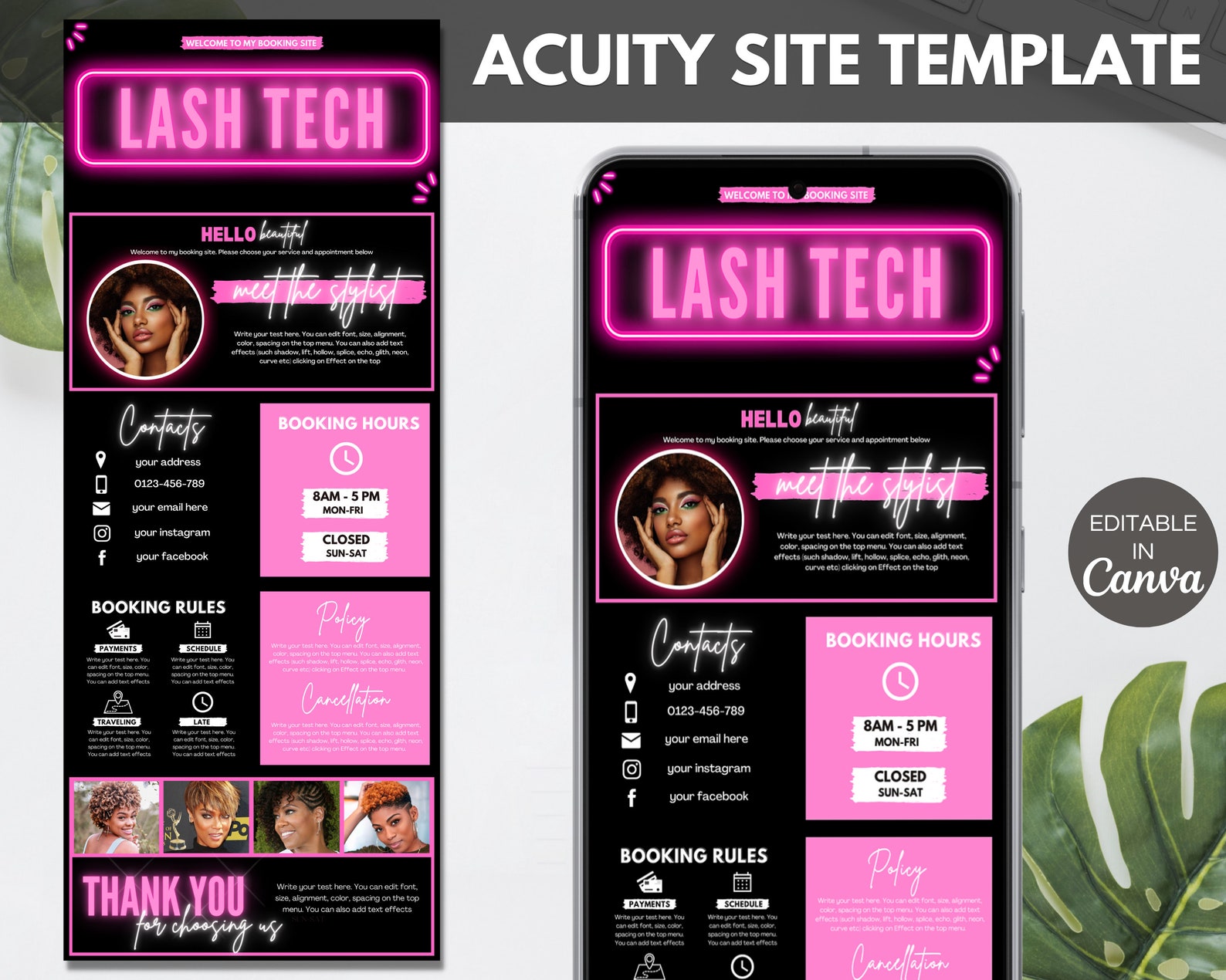 Acuity Scheduling Template Lash Tech Editable DIY Lash Artist Etsy Acuity Scheduling Template Lash Tech Editable DIY Lash Artist Etsy