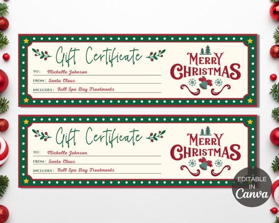 Santa Gift Certificate Template