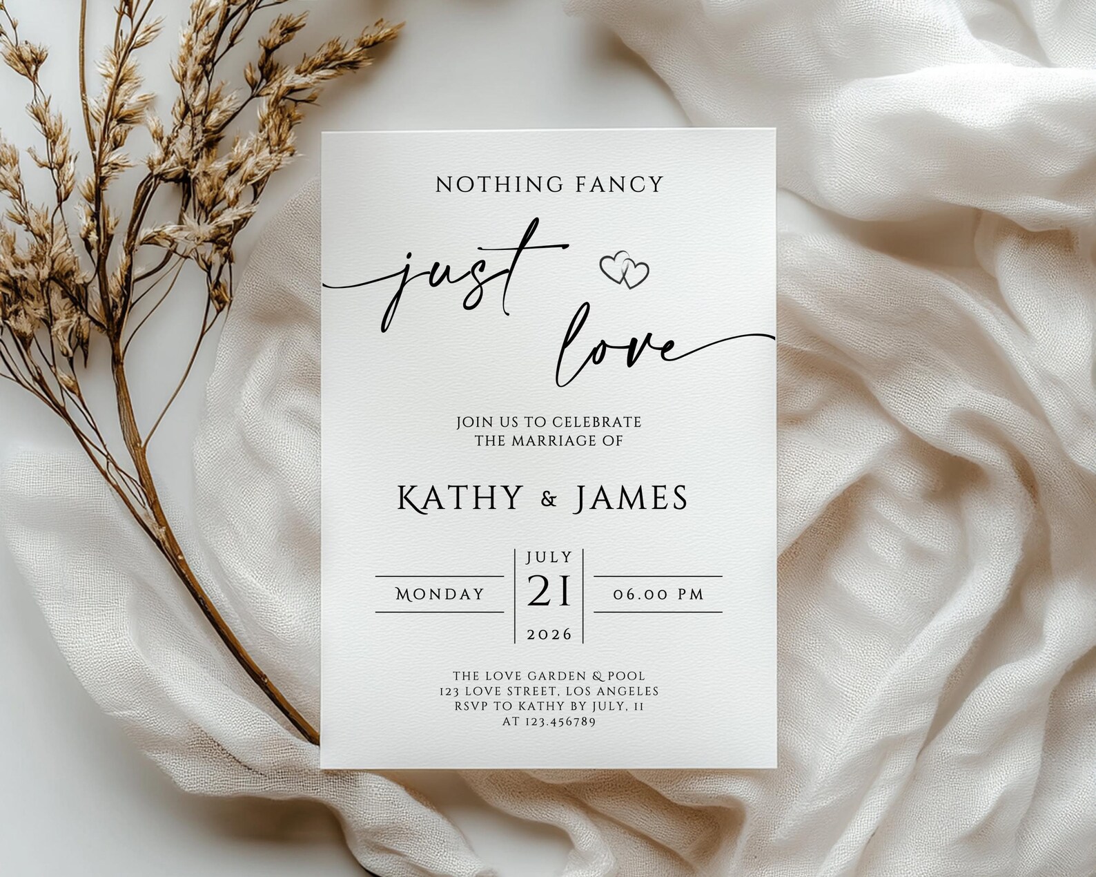 Nothing Fancy Just Love Wedding Invitationsnull