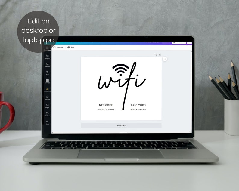 Wifi Password Sign Printable Editable Free Wifi Sign - Etsy