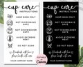 Cup Care Card Template, Editable Cup Care Cards, Printable Tumbler Care Card, Cup Care Guide Instructions Card, Canva Template. TDS-05