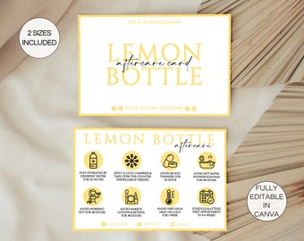 lemon bottle fat dissolving instructions Fat Dissolve Care Cards, Lemon Bottle Aftercare, Editable Social Media, Fat Dissolving Injection Precare and Aftercare Cards, Edit in Canva