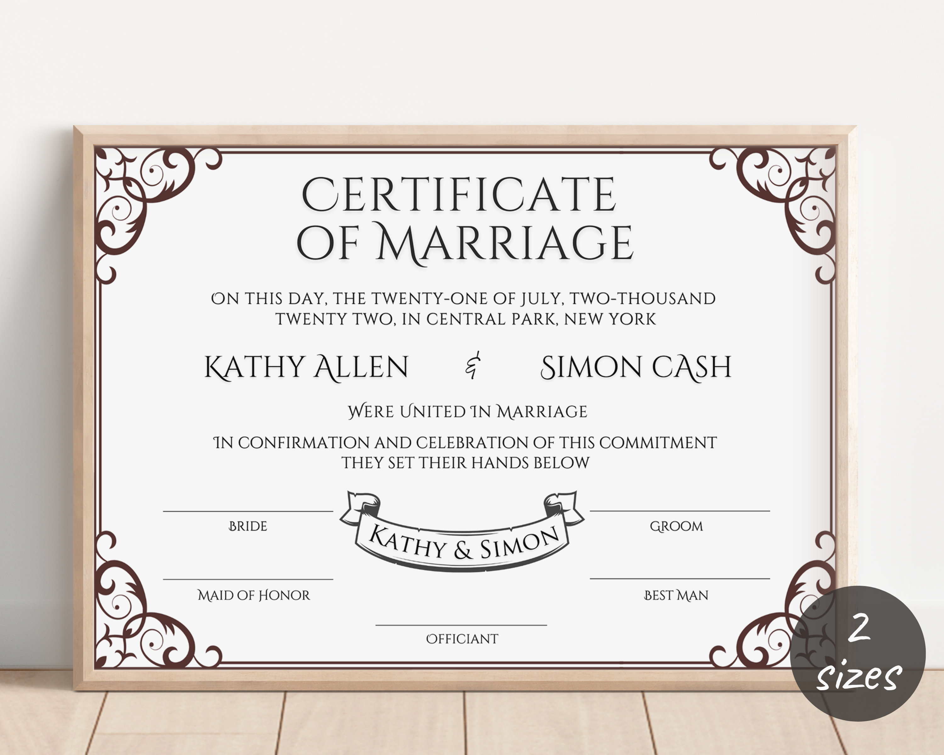 Fake virtual wedding certificate | Beachweddingtips.com Fake virtual wedding certificate | Beachweddingtips.com
