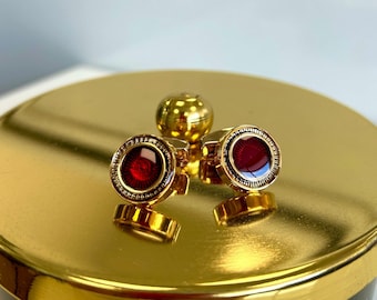 handmade cufflink for suit , gift round men's cufflink- dragon's eye