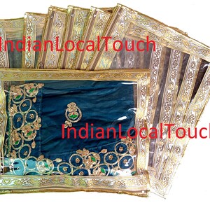 15 x Saree Sacs garde-robe sac de rangement Indian costumes de Mariage Emballage Argent Sac Cadeau