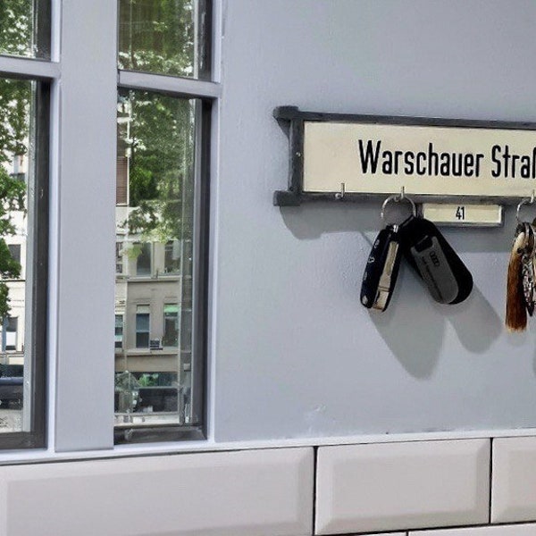 Berlin Street sign/key holder