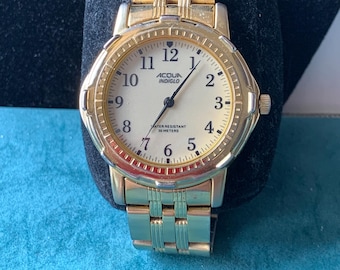 Acqua Indigo Goldtone Wrist Watch