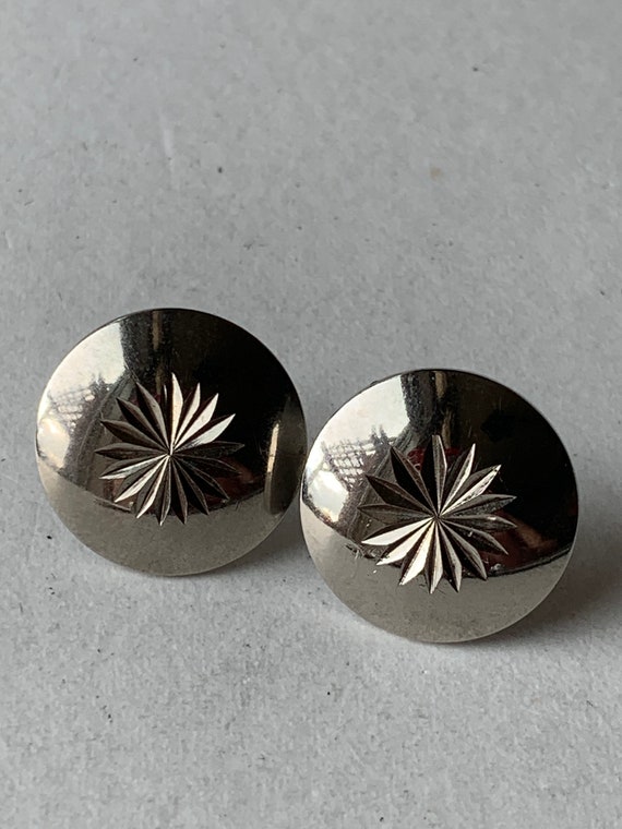 Vintage Silvertone Pierced Earrings with Detachab… - image 5