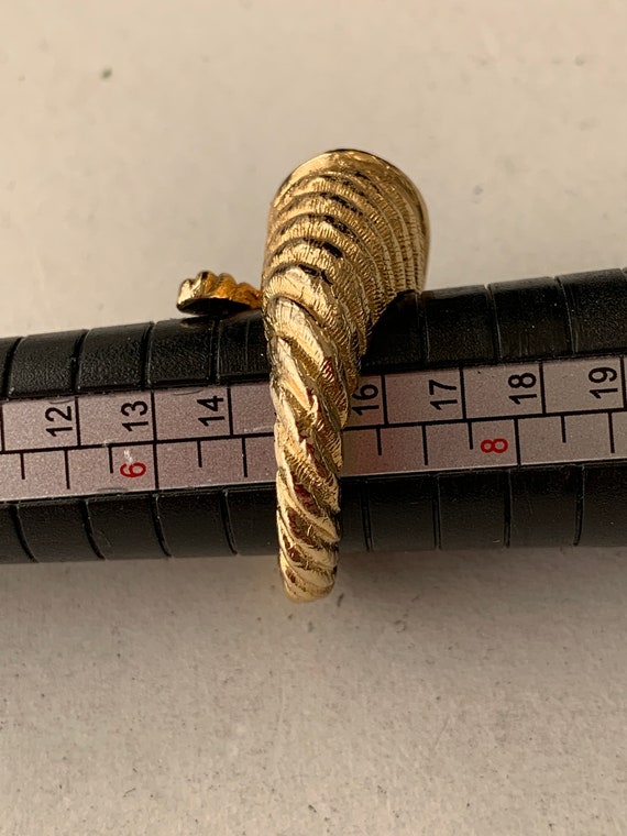 Vintage Cornucopia Design Adjustable Cocktail Rin… - image 9