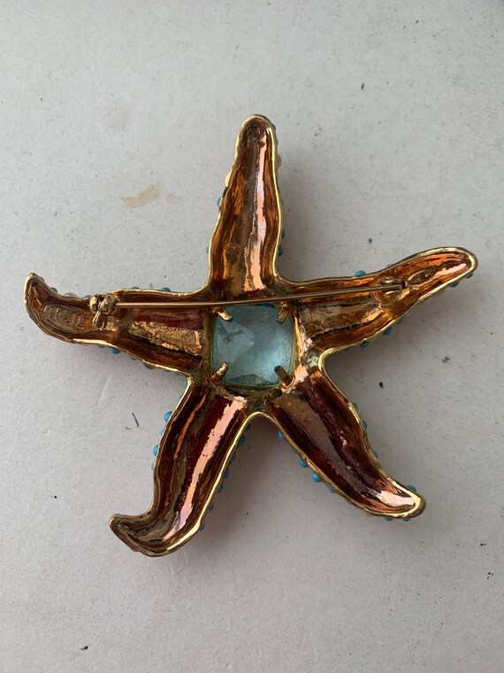 Kenneth Jay Lane Starfish Brooch - image 2
