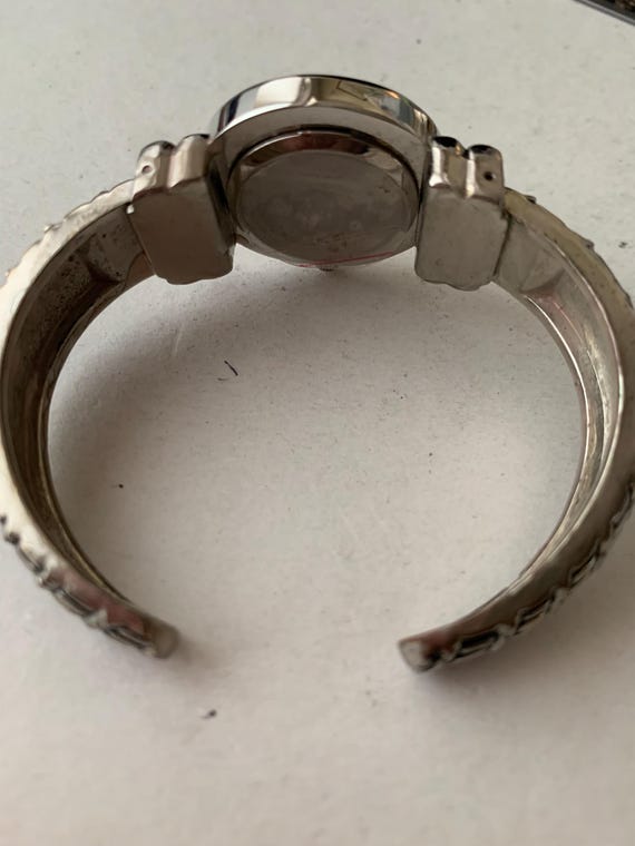 Hinged Silvertone Bangle Watch - image 3