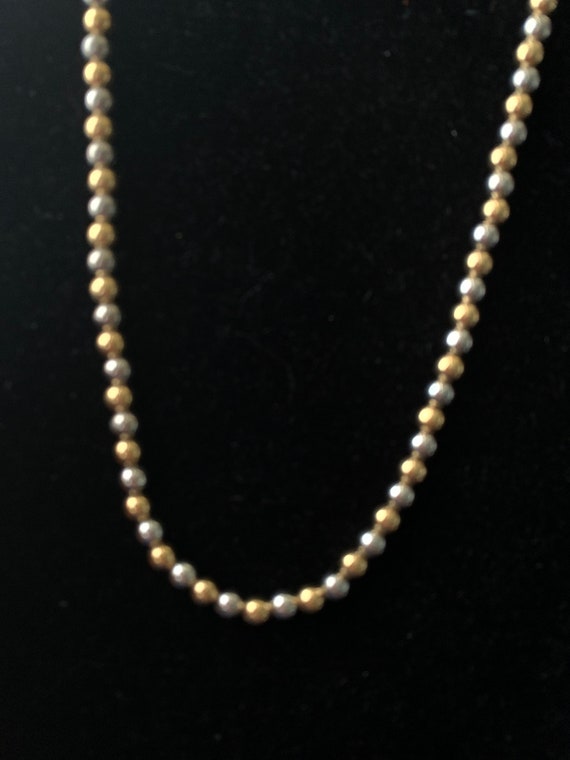 Vintage Goldtone and Silvertone Beads on Goldtone 