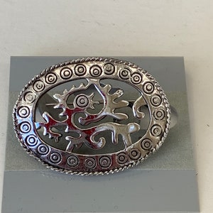 Vintage Silver Aztec Style Monkey Brooch