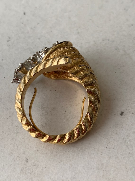 Vintage Cornucopia Design Adjustable Cocktail Rin… - image 5