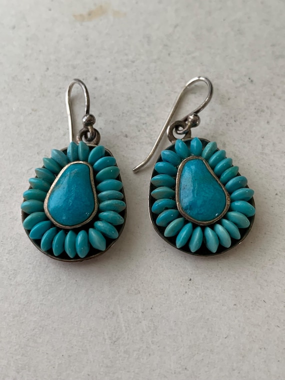 Barse Thailand 925 Turquoise Pierced Earrings