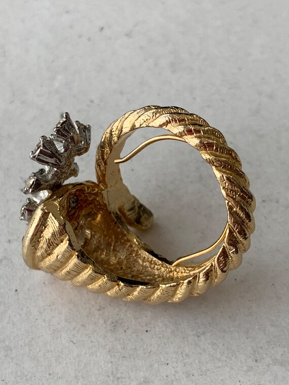 Vintage Cornucopia Design Adjustable Cocktail Rin… - image 2