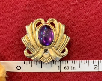 Vintage Gold and Purple Button Cover